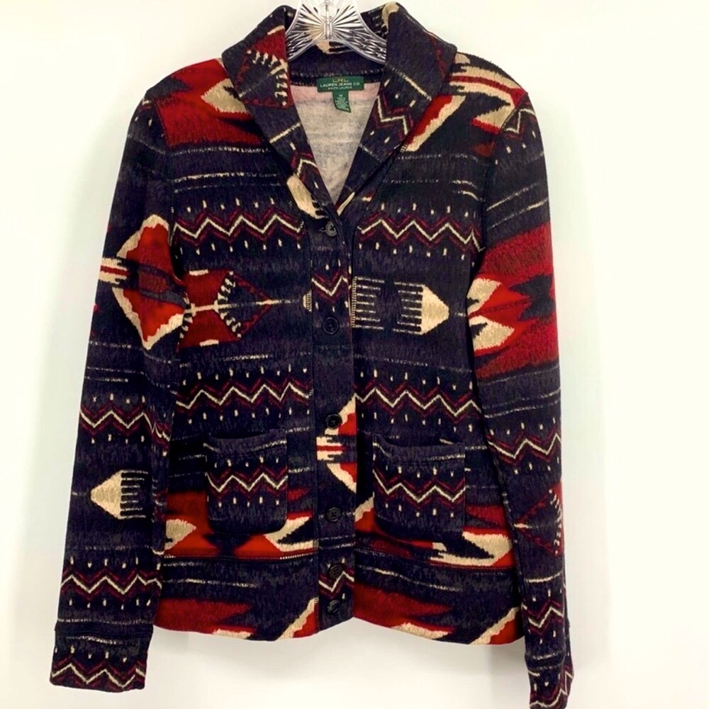 Ralph Lauren (LRL) Cardigan Southwest Print Size M